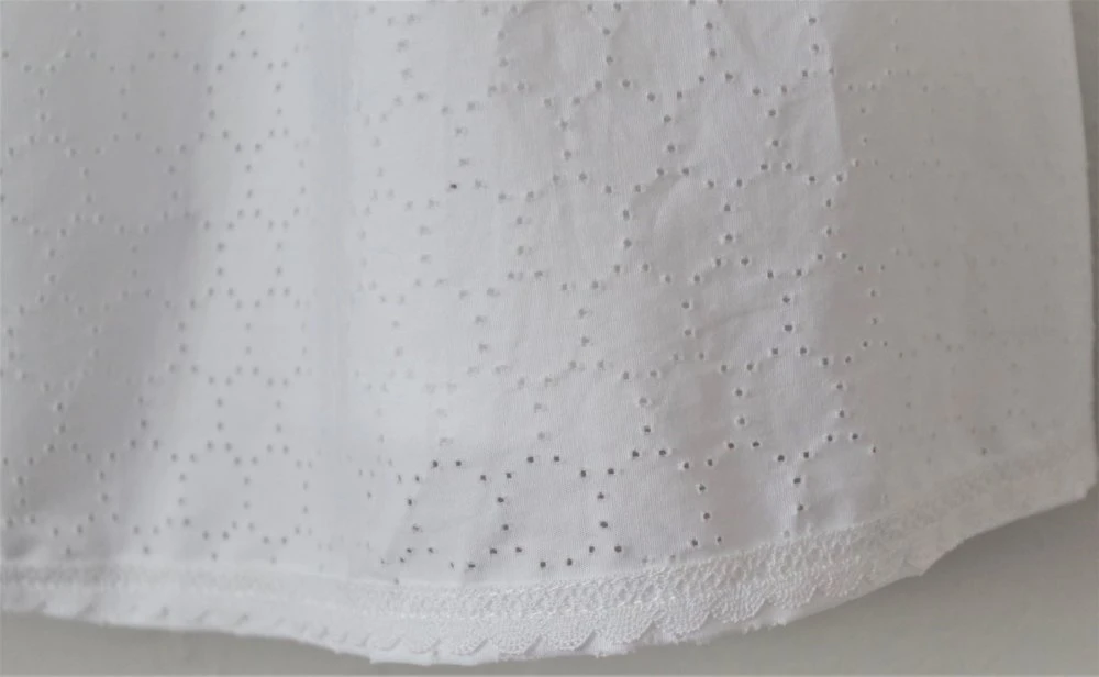 Robe Chasuble Trapèze Coton Blanc Ajouré - 4 Ans 3 Robe Chasuble Trapèze Coton Blanc Ajouré - 4 Ans – Image 3