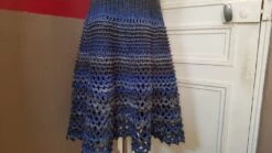 Robe Bleue D'été Au Tricot Et Au Crochet T. 42 -Éclat Boutique product 5cc0b931d98f6 3