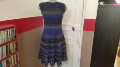 Robe Bleue D'été Au Tricot Et Au Crochet T. 42 -Éclat Boutique product 5cc0b931d98f6 5