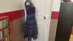 Robe Bleue D'été Au Tricot Et Au Crochet T. 42 -Éclat Boutique product 5cc0b931d98f6 6