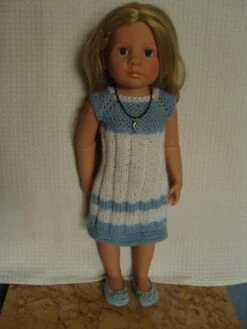 Vêtement Poupée Götz, Poupée 50 Cm, Robe, Ballerines Et Collier