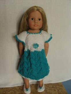 Tenue Pour Poupée Götz, Robe Et Ballerines.