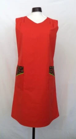 Robe été Femme, Robe Sans Manches Avec Plis D'aisance Et 2 Grandes Poches. -Éclat Boutique product 5cf001fd46888 4