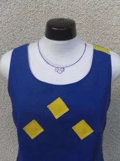 Robe Femme, Forme Trapèze, Semi-ajustée, 2 Poches , Zip Apparente Milieu Dos.