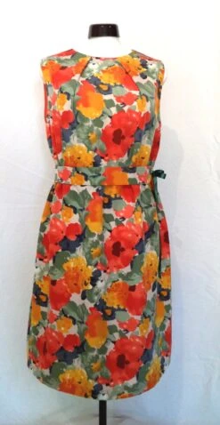 Robe été Femme, Robe Sans Manches Avec Plis Encolure Et Ceinture Assortie, Robe En Tissu Fluide. -Éclat Boutique product 5cf401986dd25 3