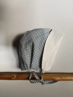 Ensemble Robe Bleue à Carreaux, Béguin Et Culotte Bouffante, Cadeau Naissance, 3-6 Mois -Éclat Boutique product 5dbc7a5501aff 2