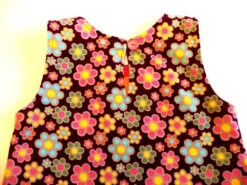 Robe Fillette Et Snood Assorti , En Velours Mille-raies à Fleurs Multicolores, Robe Doublée . -Éclat Boutique product 5dffd92bca421 4