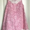 Robe Chasuble Trapèze En Velours Imprimé Rose - 6 Ans