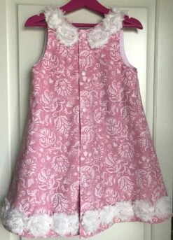 Robe Chasuble Trapèze En Velours Imprimé Rose - 6 Ans -Éclat Boutique product 5e1085e090fd2 3