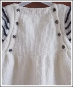 Robe Fillette Mérinos écru Et Angora Noir "annabelle" -Éclat Boutique product 5e59162c01acc 3