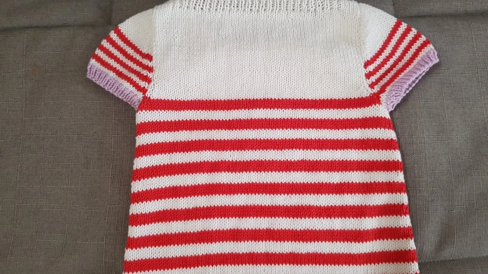 Robe D'été Pour Fille En Coton Façon Marinière Tricotée Main 5 Robe D'été Pour Fille En Coton Façon Marinière Tricotée Main – Image 5