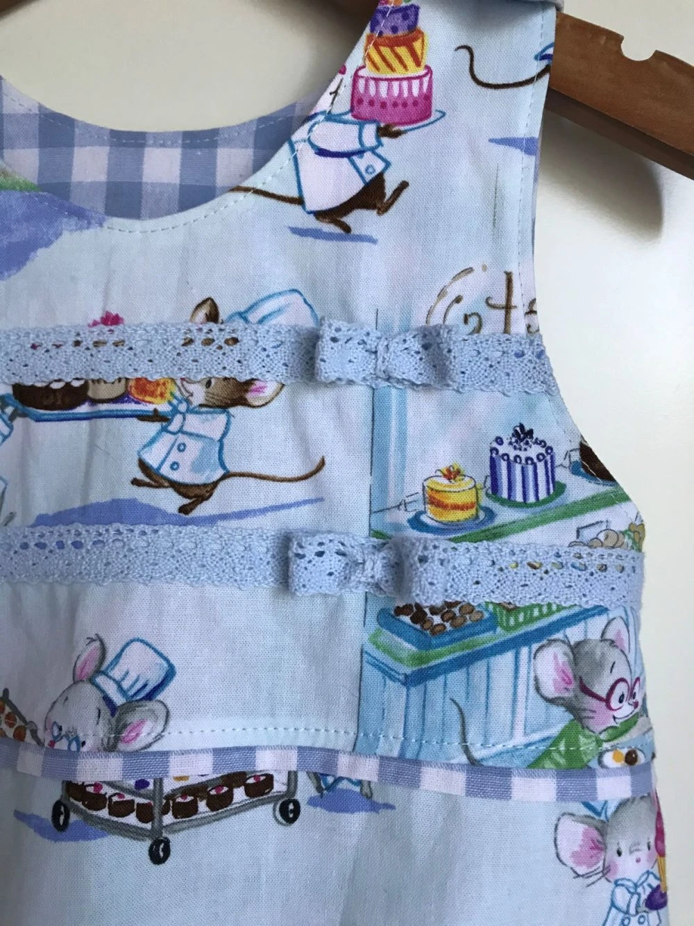 Robe Chasuble Trapèze Coton Et Petites Souris - 5 Ans 4 Robe Chasuble Trapèze Coton Et Petites Souris - 5 Ans – Image 4