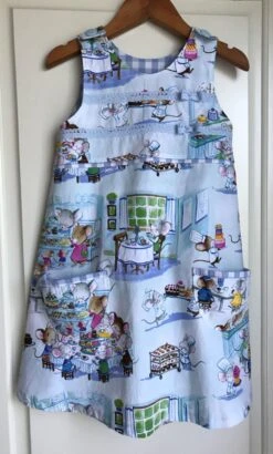 Robe Chasuble Trapèze Coton Et Petites Souris - 5 Ans