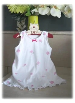 Robe Chasuble Trapèze 24 Mois Jersey Fleurs