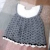 Robe Bebe Grise Au Crochet Unique