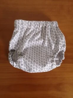 Ensemble Robe Blanche Motif Marin, Béguin Et Culotte Bouffante, Cadeau Naissance 6-9 Mois -Éclat Boutique product 604d003fe77d2 5