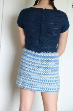 Robe Tunique Degradé De Bleus Au Crochet -Éclat Boutique product 60cf13d334b26 3