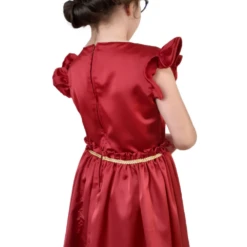 Robe De Noël Enfant Satin Rouge Personnalisable, Robe Petite Fille Demoiselle D Honneur, Baptême En Satin . -Éclat Boutique product 6168282d2ffb1 5
