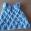 Robe Tricot Naissance Bleue Ciel