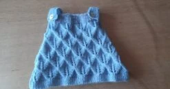 Robe Tricot Naissance Bleue Ciel