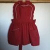 Robe Rétro Bébé Fille 6-9 Mois, Rouge à Points Blancs, Cadeau Naissance