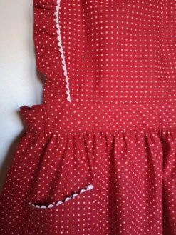 Robe Rétro Bébé Fille 6-9 Mois, Rouge à Points Blancs, Cadeau Naissance 7 Robe Rétro Bébé Fille 6-9 Mois, Rouge à Points Blancs, Cadeau Naissance -Éclat Boutique product 6209156278037 4