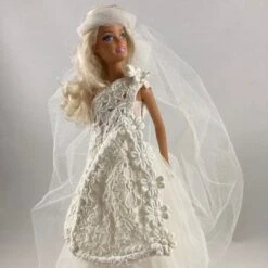 Vêtements Pour Poupée Barbie - "robe De Mariée Romantique" -Éclat Boutique product 620aa28c5257a 2