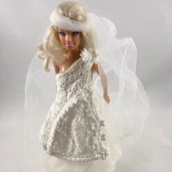 Vêtements Pour Poupée Barbie - "robe De Mariée Romantique" -Éclat Boutique product 620aa28c5257a 6