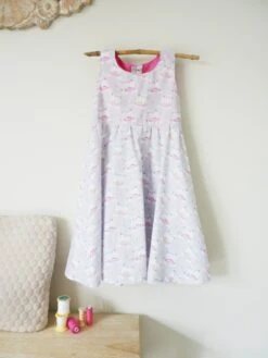 Robe Ample 8 Ans Rose Et Grise Chats