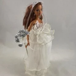 Vêtements Pour Poupée Barbie - "robe De Mariée"