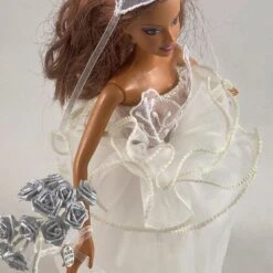 Vêtements Pour Poupée Barbie - "robe De Mariée" -Éclat Boutique product 6235a2342e3e5 8