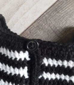 Robe Bebe Noire Et Blanche Crochetée Main -Éclat Boutique product 6238acb13b1e9 4