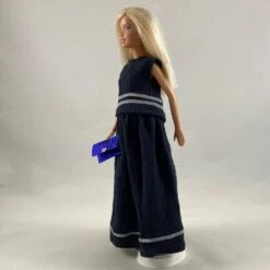 Vêtements Pour Poupée Barbie - "robe Longue Marine" -Éclat Boutique product 624174143770f 5