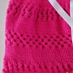 Robe Rose Bébé Tricotée Main , Taille 3 / 6 Mois. -Éclat Boutique product 628b5223b6986 7