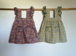 Ensemble Robe, Béguin, "liberty", Cadeau Naissance 9-12 Mois -Éclat Boutique product 628f6b8c019cf 7