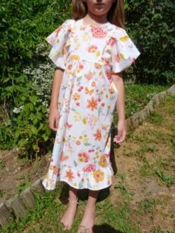 Robe Longue Romantique Fille 8 Ans Fleurs Et Oiseaux -Éclat Boutique product 63296f49d17a7 3
