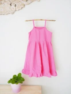 Robe Rose 4 Ans à Bretelles Et Froufrou