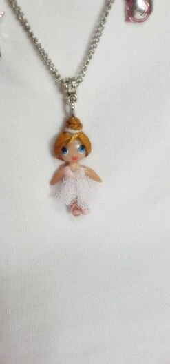 Collier Fille Ballerine Pâte Polymère Et Fimo, Tutu En Tulle, Pendentif Robe De Ballet -Éclat Boutique product 632b762ecdd66 2