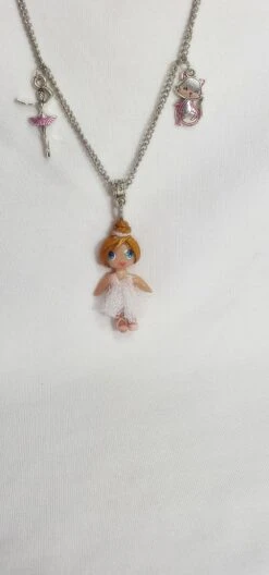 Collier Fille Ballerine Pâte Polymère Et Fimo, Tutu En Tulle, Pendentif Robe De Ballet -Éclat Boutique product 632b762ecdd66 3
