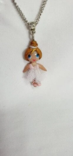Collier Fille Ballerine Pâte Polymère Et Fimo, Tutu En Tulle, Pendentif Robe De Ballet -Éclat Boutique product 632b762ecdd66 7