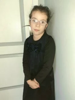 Robe De Fêtes Enfants Sequins Et Suédine Bleu Nuit, Robe Enfant Cortege Hiver. -Éclat Boutique product 6367eee66b6bb 8