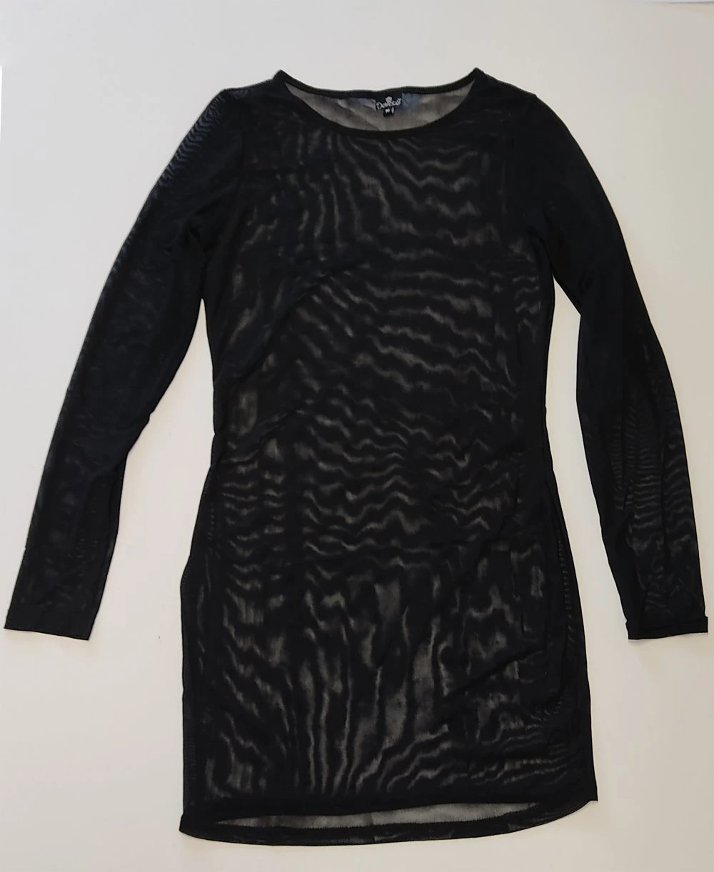 Robe Courte Transparente Noir 5 Robe Courte Transparente Noir – Image 5