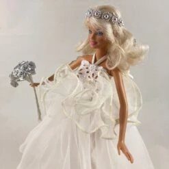 Vêtements Pour Poupée Barbie - "robe De Mariée Broderie Anglaise Et Organza" -Éclat Boutique product 63e4c5ab0a657 3