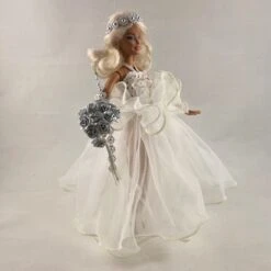 Vêtements Pour Poupée Barbie - "robe De Mariée Broderie Anglaise Et Organza" -Éclat Boutique product 63e4c5ab0a657 4