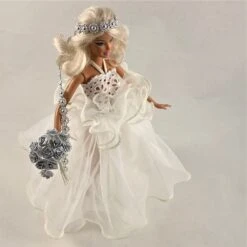 Vêtements Pour Poupée Barbie - "robe De Mariée Broderie Anglaise Et Organza" -Éclat Boutique product 63e4c5ab0a657 6