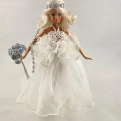 Vêtements Pour Poupée Barbie - "robe De Mariée Broderie Anglaise Et Organza" -Éclat Boutique product 63e4c5ab0a657 7