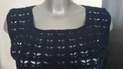 Robe Sans Manches, Robe Courte Bleu Marine, En Coton Recyclé Mélangé, Taille M Ou 38/40 -Éclat Boutique product 63ef64ee10dd1 3