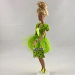Vêtements Pour Poupée Barbie - "la Petite Robe Verte" -Éclat Boutique product 63fdd4d3ec523 3