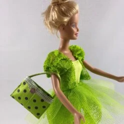 Vêtements Pour Poupée Barbie - "la Petite Robe Verte" -Éclat Boutique product 63fdd4d3ec523 6