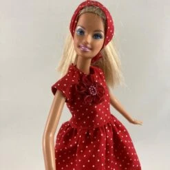 Vêtements Pour Poupée Barbie - "la Petite Robe Rouge" -Éclat Boutique product 63fddb802ce3f 3